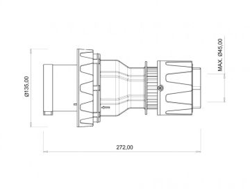 Düz Fiş 4/125A. Bemis BC3-6504-7011