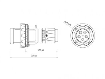 Düz Fiş 5X63A Bemis BC1-4505-7011
