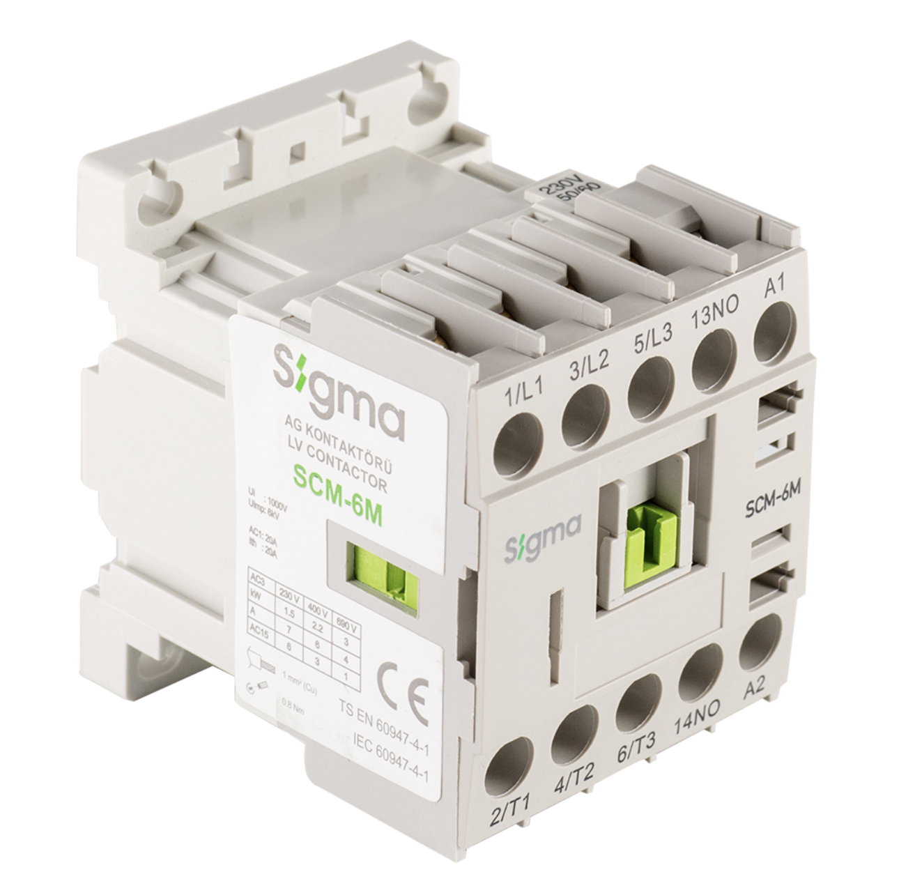 Sigma 5,5 Kw 12A 230 A.G.Mini Kontaktör