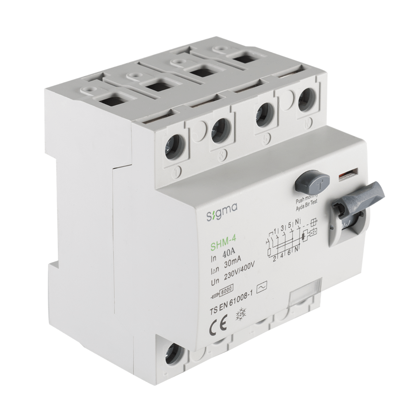Kaçak Akım Rölesi 4X63A 300Ma Sigma SHM4063300