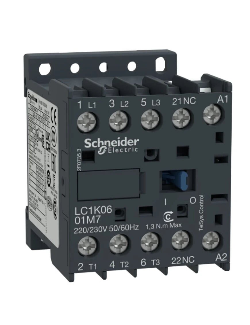 Kontaktörtör  24VAC 9A 4kW 1NK Schneider LC1K0901B7
