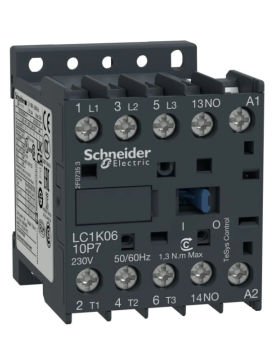 Kontaktörtör 12A 24VAC 5.5kW 1NA Schneider LC1K1210B7