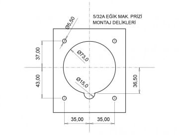 Eğik Makina Priz 5X32 Bemis BC1-3505-2420