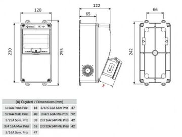 Delikli Boş Kombinasyon  Bemis BD1-2101-0000