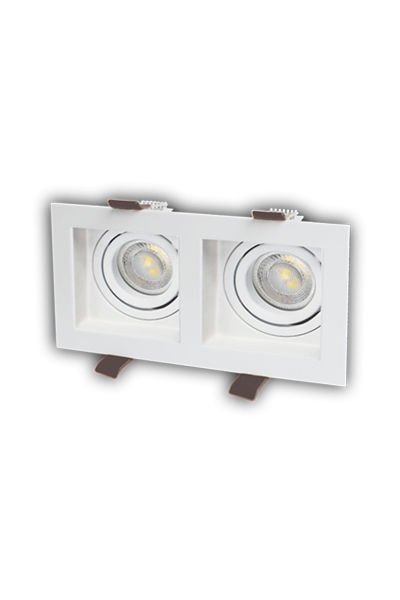 Pars Kare Dekoratif İkili Spot Beyaz  Cata CT-5237