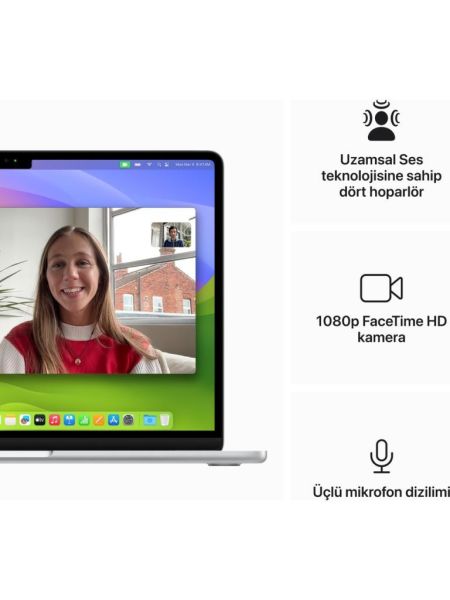 APPLE MRXQ3TU/A 13 İNC MACBOOK AİR APPLE M3 CHİP WITH 8-CORE CPU 256 GB SİLVER