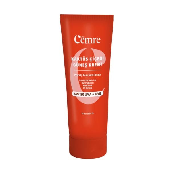 Kaktüs Çiçeği Güneş Kremi 50 SPF 75 ML - Koyu Leke Karşıtı /Aydınlatıcı /Anti Aging Etkili / UVA+ UVB / E Vitamini
