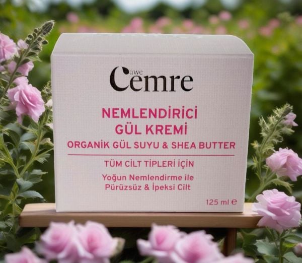 Nemlendirici Gül Kremi (Organik Gül Suyu & Shea Butter)