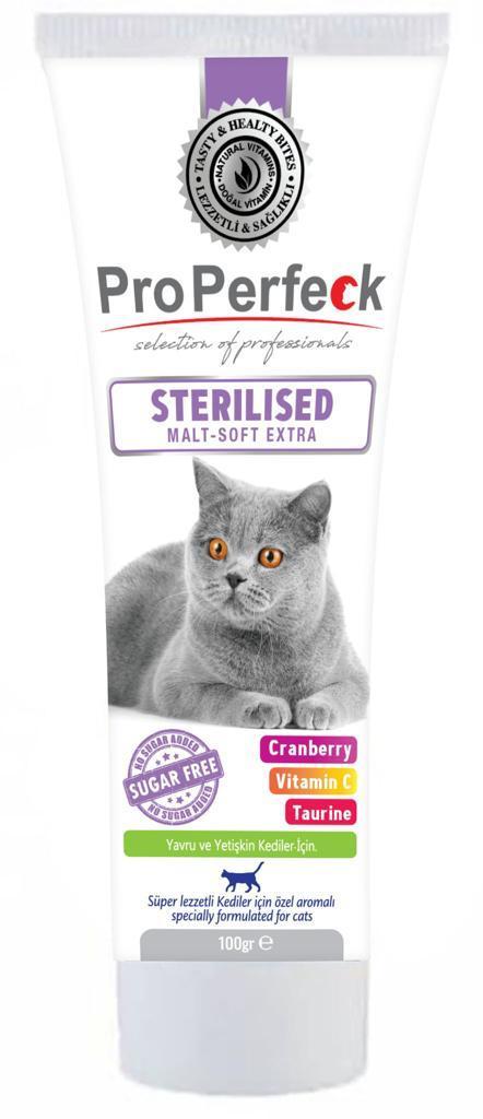 Pro Perfeck Sterillised Malt Soft Extra (Kısır Kediler İçin Urinary Destekli) 100 Gr