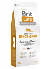 Brit Care Senior-Light Tahılsız Somonlu İleri Yaş İçin Diyet Köpek Maması 12 Kg