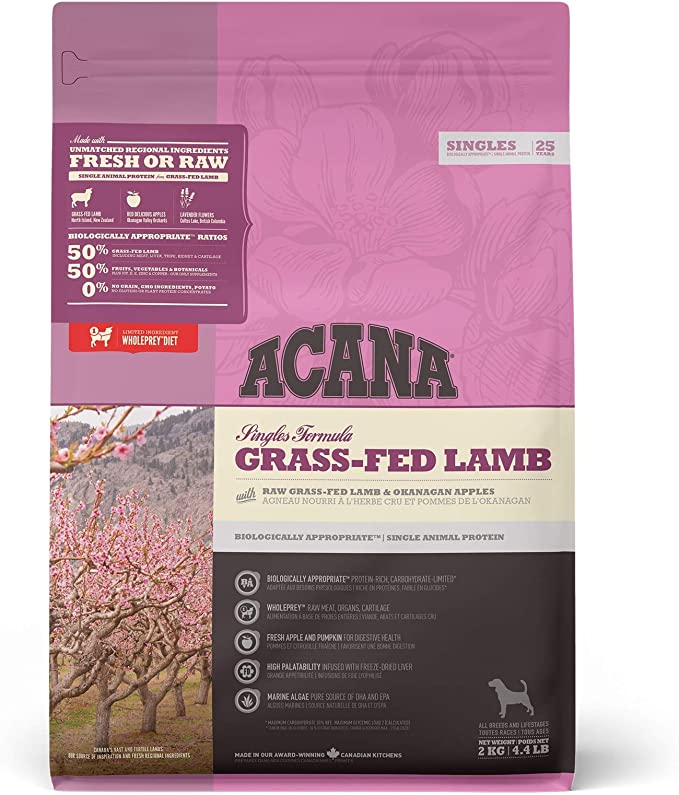 Acana Grass-Fed Lamb Kuzu Etli Ve Elmalı Yetişkin Köpek Maması 2 Kg
