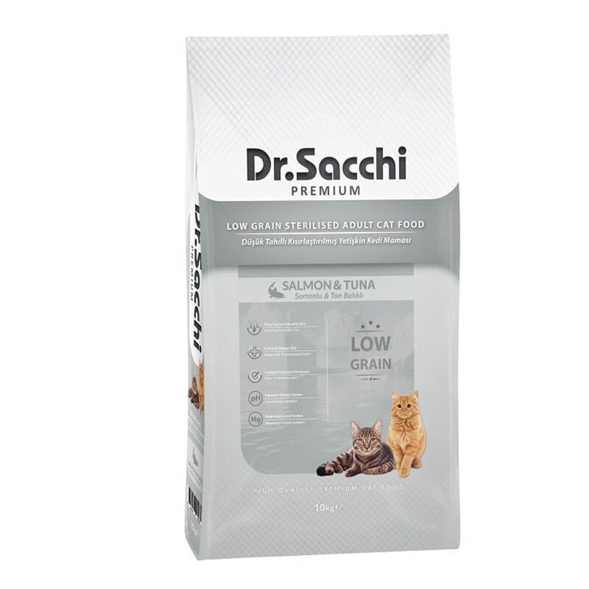 Dr.Sacchi Düşük Tahıllı Kısırlaştırılmış Kedi Maması 10 kg