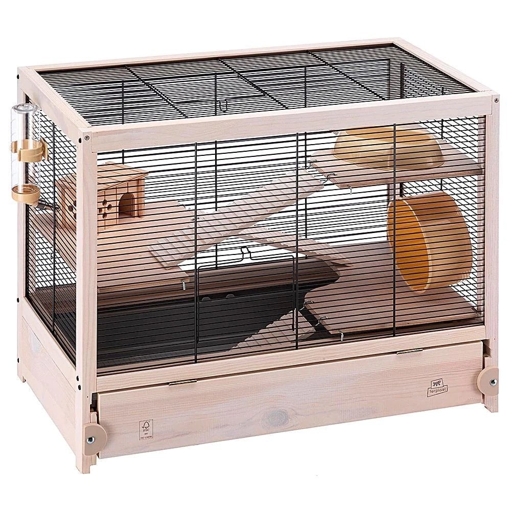 Ferplast Hamsterville Ahşap Detaylı Hamster Kafesi