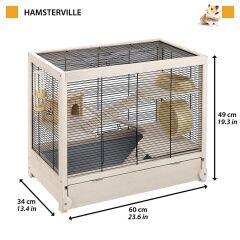 Ferplast Hamsterville Ahşap Detaylı Hamster Kafesi