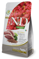 N&D Quinoa Ördek Etli Kinoalı Brokolili Kısırlaştırılmış Kedi Maması 1,5kg