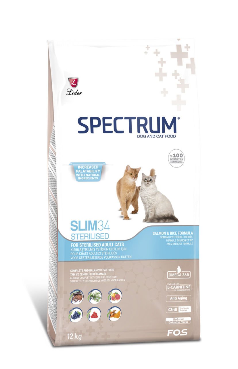 Spectrum Slim 34 Kısırlaştırılmış Yetişkin Kedi Maması 12 KG
