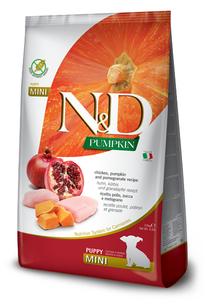 N&D Pumpkin Tahılsız Tavuk & Nar Puppy Mini Köpek Maması 2,5 Kg