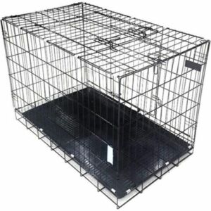 Metal Kedi Köpek Kafesi 46 X 37 X 29 cm Medium  Siyah