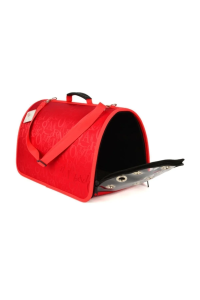 Flybag Kedi ve Köpekler için Kapalı Çanta Kırmızı 28x44x28 Cm
