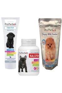 Puppy Paste Vitamin 100 gr + Puppy Milk Süt Tozu 200 gr + Kalsiyum 150 Tablet
