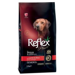 Reflex Plus Kuzulu Orta ve Büyük Irk Yaşlı Köpek Maması 15 Kg