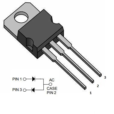 FEP16JTD DIODE 16A 600V 50ns TO220