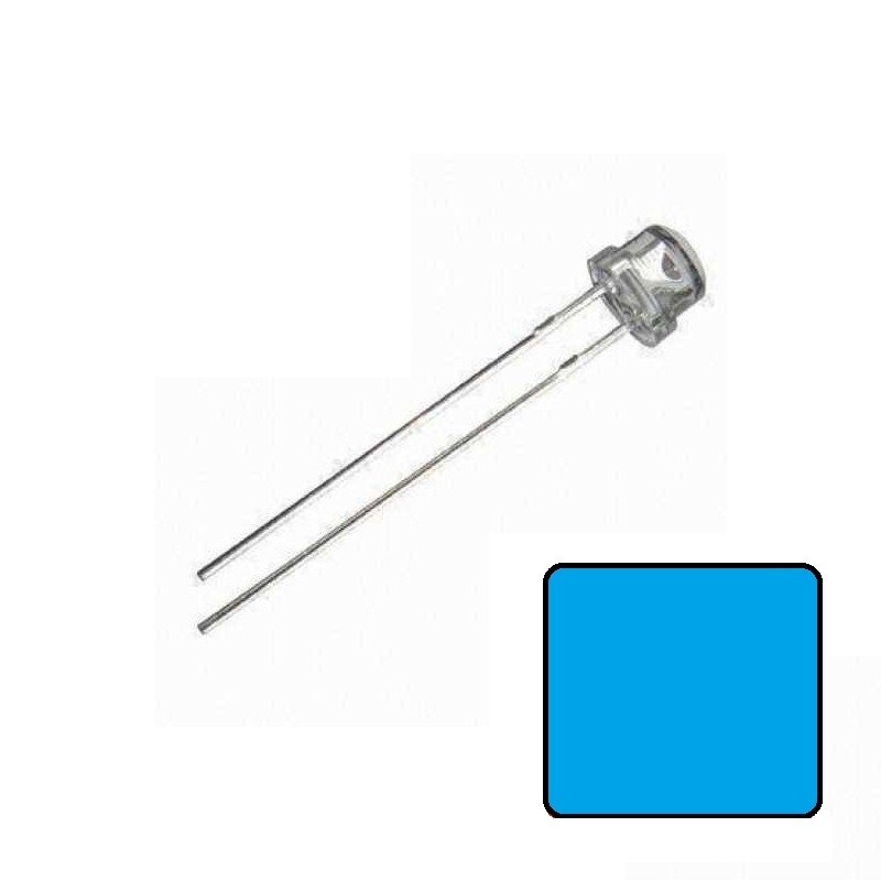 4,8mm Şeffaf Mantar Mavi Led