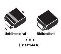 DIODE TVS SMBJ 30CA 30V 600W DO214AA