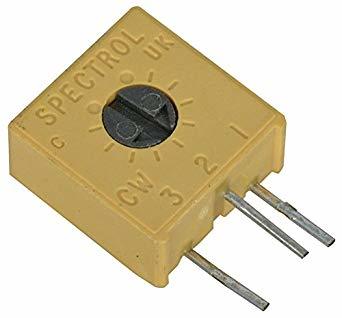 100R Tek Tur Dik Ayarlı Trimpot, 3386-100R