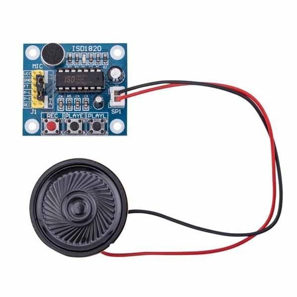 ISD1820 SES KAYIT VE ÇALMA MODÜLÜ (MİKROFONLU) + MİNİ HOPARLÖR