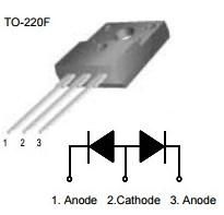 F20UP20DP DIODE 2X10A 200V 15nS TO220