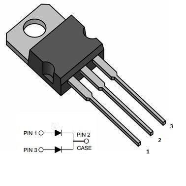 FEP16GT DIODE 16A 400V 50ns TO220