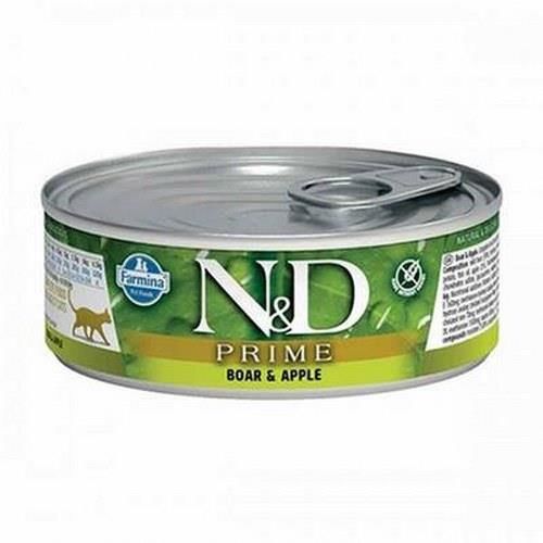 N&D Prime Yaban Domuzu & Elma Yetişkin Kedi Konservesi 80 Gr
