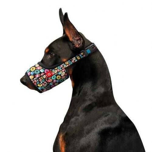 Waudog Collar Köpek Ağızlığı Donuts desenli boyut 14-20 cm