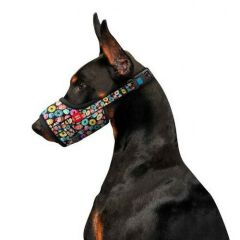 Waudog Collar Köpek Ağızlığı Donuts desenli boyut 14-20 cm