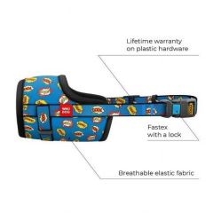 Waudog Collar Köpek Ağızlığı WOW desenli boyut 14-20 cm
