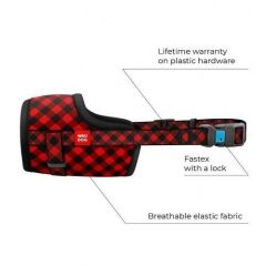 Waudog Collar Red Tartan Model Köpek Ağızlığı 19-26 Cm No:2