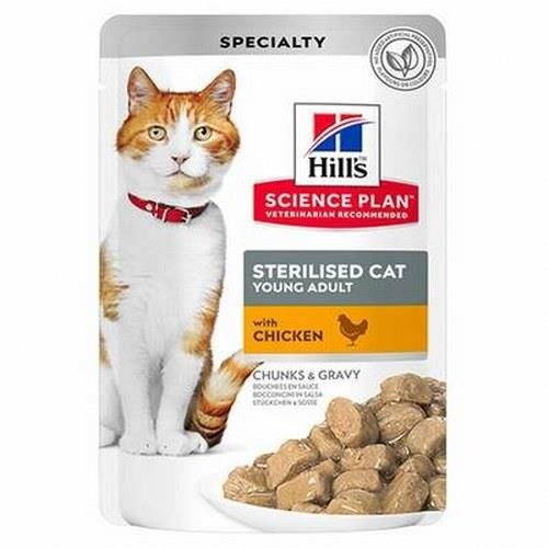 Hills Kısırlaştırılmış Tavuklu Kedi Pouch Konservesi 6x85 Gr