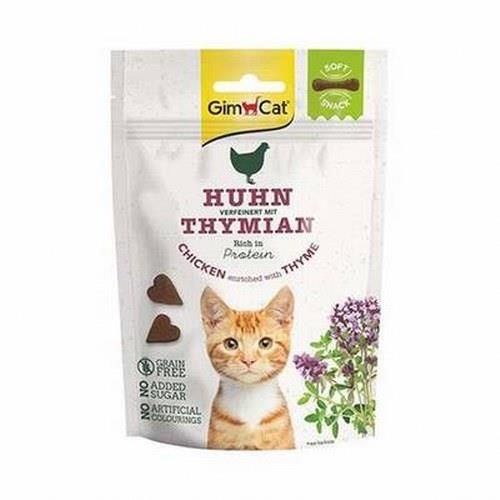 Gimcat Soft Snacks Chicken & Thyme Tahılsız Kedi Ödülü 60 Gr