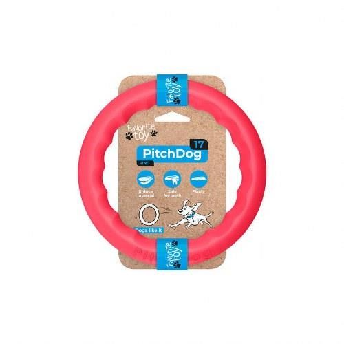 PitchDog Collar Plastik Halka Köpek Oyuncağı Pembe 17 Cm