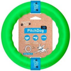PitchDog Collar Plastik Halka Köpek Oyuncağı Yeşil 20 Cm