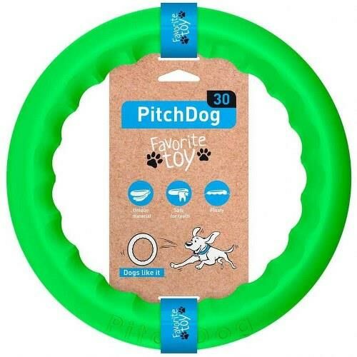 PitchDog Collar Plastik Halka Köpek Oyuncağı Limon Yeşili 28 Cm