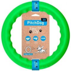 PitchDog Collar Plastik Halka Köpek Oyuncağı Limon Yeşili 28 Cm