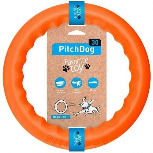 PitchDog Collar Plastik Halka Köpek Oyuncağı Turuncu 28 Cm