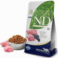 N&D Tahılsız Kuzulu Yaban Mersini Yetişkin Kedi Maması 5 Kg