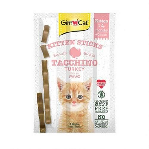 Gimcat Sticks Kitten Hindili Yavru Kedi Ödül Çubukları 3X3 Gr