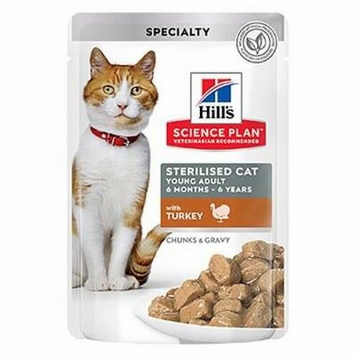 Hills Kısırlaştırılmış Hindi Yetişkin Kedi Pouch Konserve 85 Gr