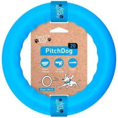 PitchDog Collar Plastik Halka Köpek Oyuncağı Mavi 20 Cm