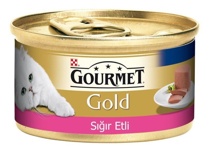 Gourmet Gold Kıyılmış Sığır Etli Yetişkin Kedi Konservesi 85 gr