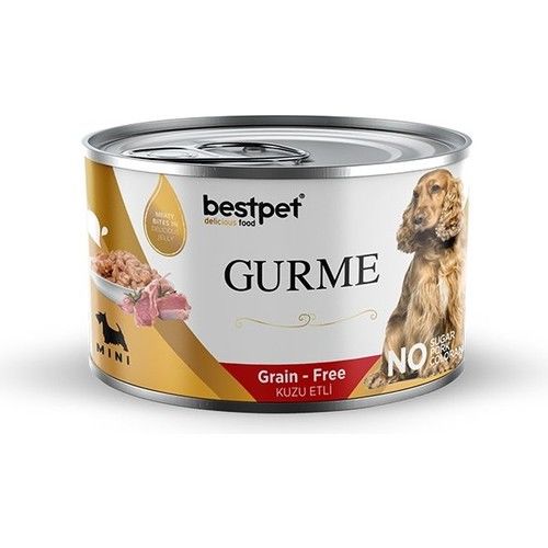 Bestpet Gurme Adult Mini Irk Kuzulu Parça Etli Jelly Yetişkin Köpek Konservesi 200 gr